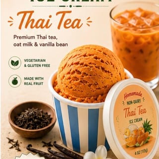 # (Homemade) Thai Tea Ice Cream (4 oz.)