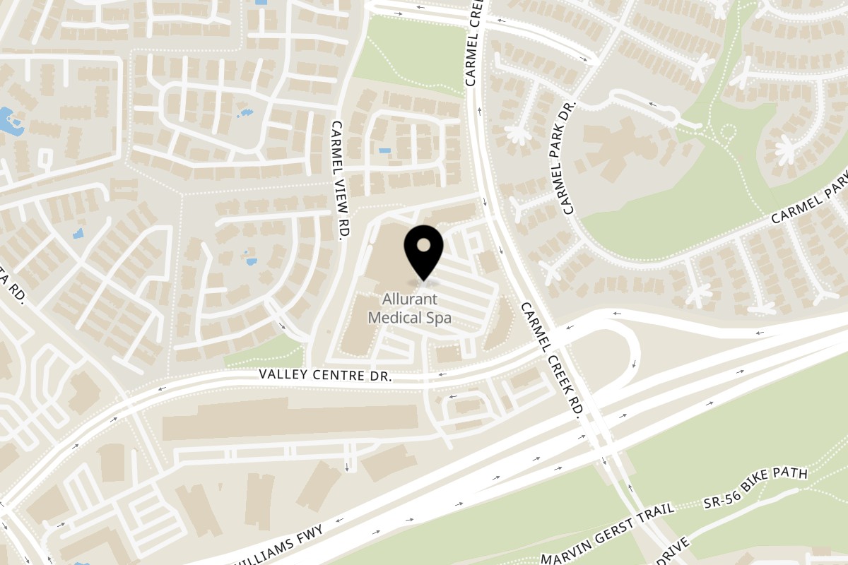 Map showing the location of Spices Thai Kitchen on 3810 Valley Centre Dr 903 903 in San Diego